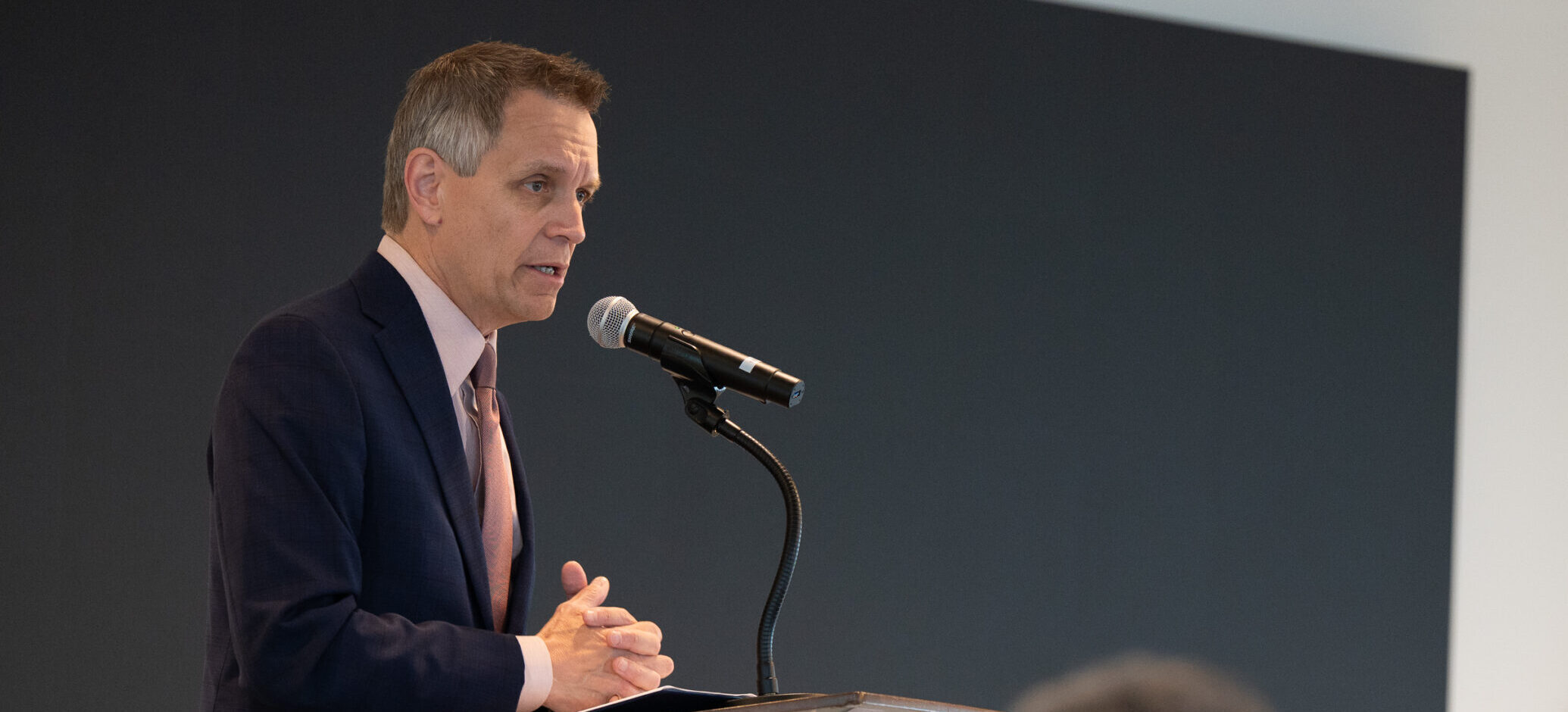 Ottawa's Mayor Mark Sutcliffe delivers opening remarks at Energy Symposium